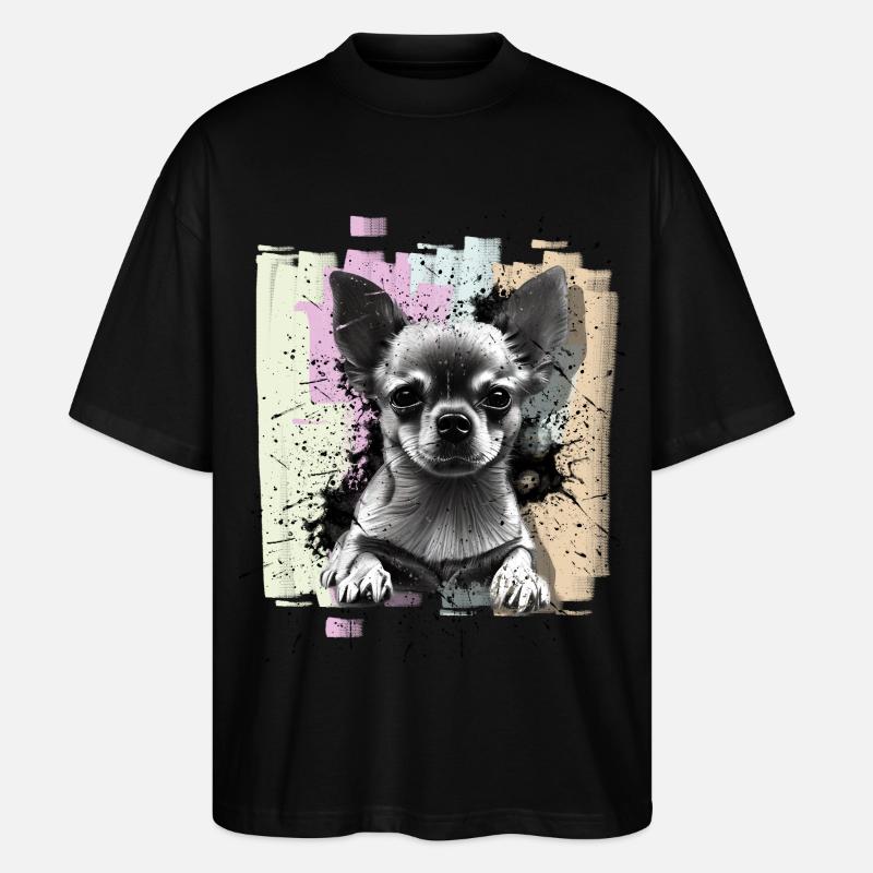 Chihuahua - Stanley/Stella Oversized Unisex Bio T-Shirt Blaster 2.0 - Schwarz