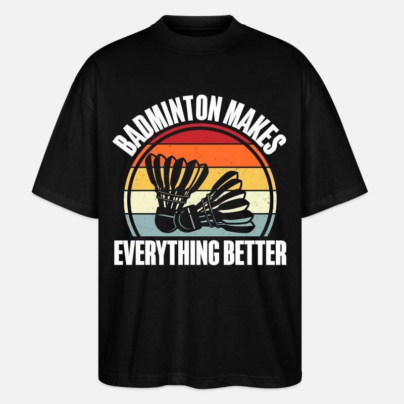 Badminton - Stanley/Stella Oversized Unisex Bio T-Shirt Blaster 2.0 - Schwarz
