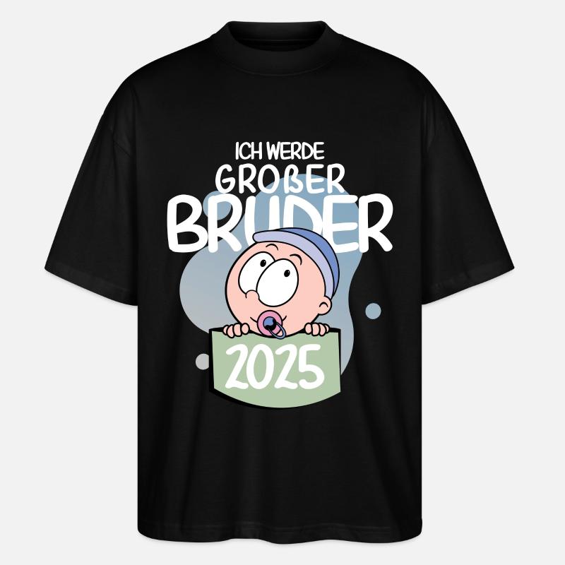Großer Bruder 2025 - Stanley/Stella Oversized Unisex Bio T-Shirt Blaster 2.0 - Schwarz
