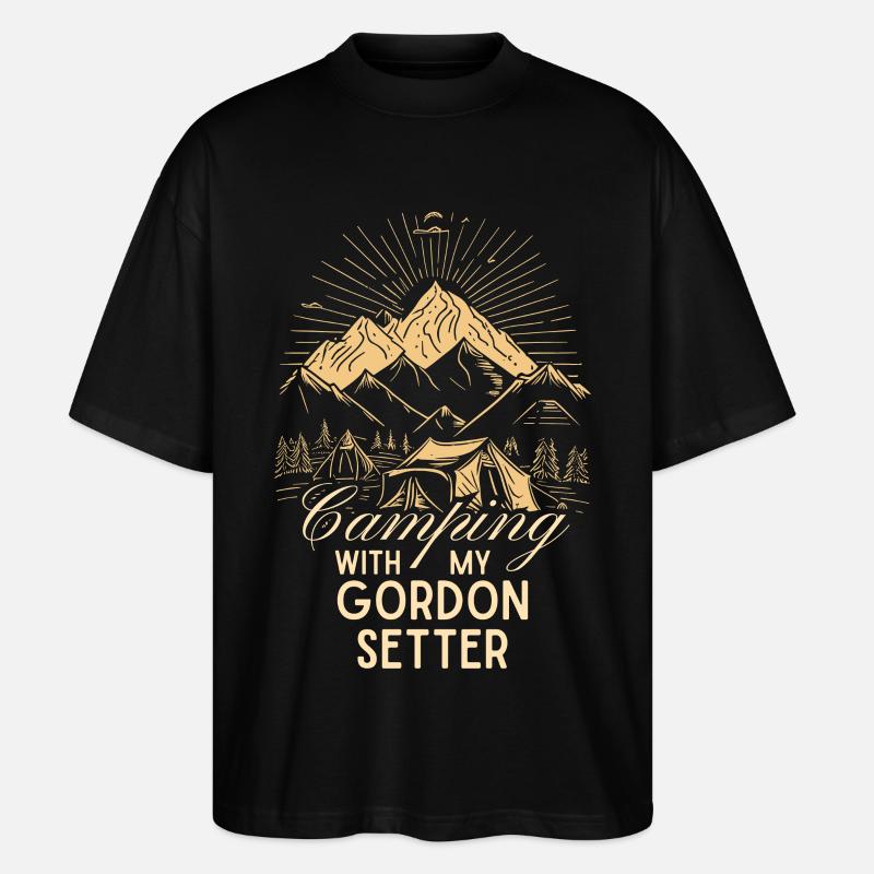 Gordon Setter Camping - T-shirt bio Blaster 2.0 coupe oversize Stanley/Stella Unisexe - noir