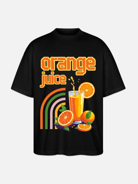 Orange Juice - Stanley/Stella Oversized Unisex Organic T-shirt Blaster 2.0 - black