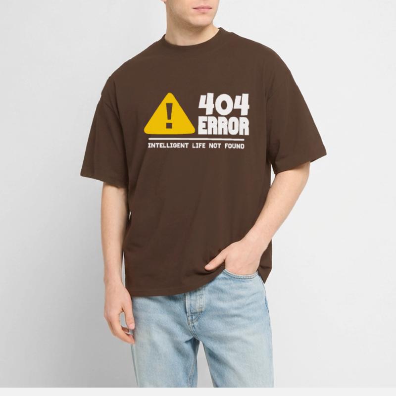 Computer and programmer geek. 404 Errors Stanley/Stella Oversized Unisex Organic T-shirt Blaster 2.0