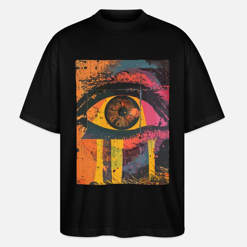 Pop Art Oeil Graffiti - T-shirt bio Blaster 2.0 coupe oversize Stanley/Stella Unisexe - noir