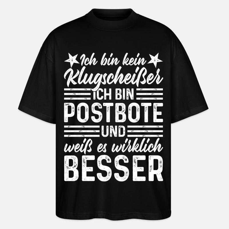 Postbote - Stanley/Stella Oversized Unisex Bio T-Shirt Blaster 2.0 - Schwarz