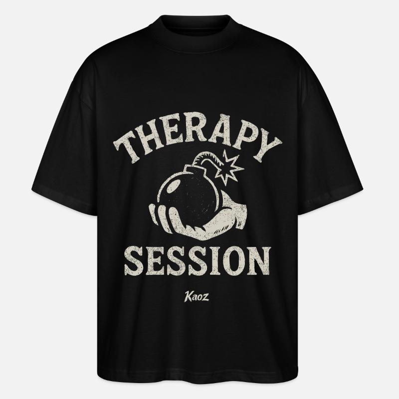 Hand holding therapy session bombshell - Stanley/Stella Oversized Unisex Organic T-shirt Blaster 2.0 - black