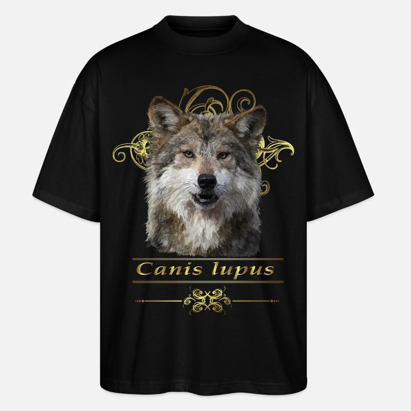 Wolf - Stanley/Stella Oversized Unisex Bio T-Shirt Blaster 2.0 - Schwarz