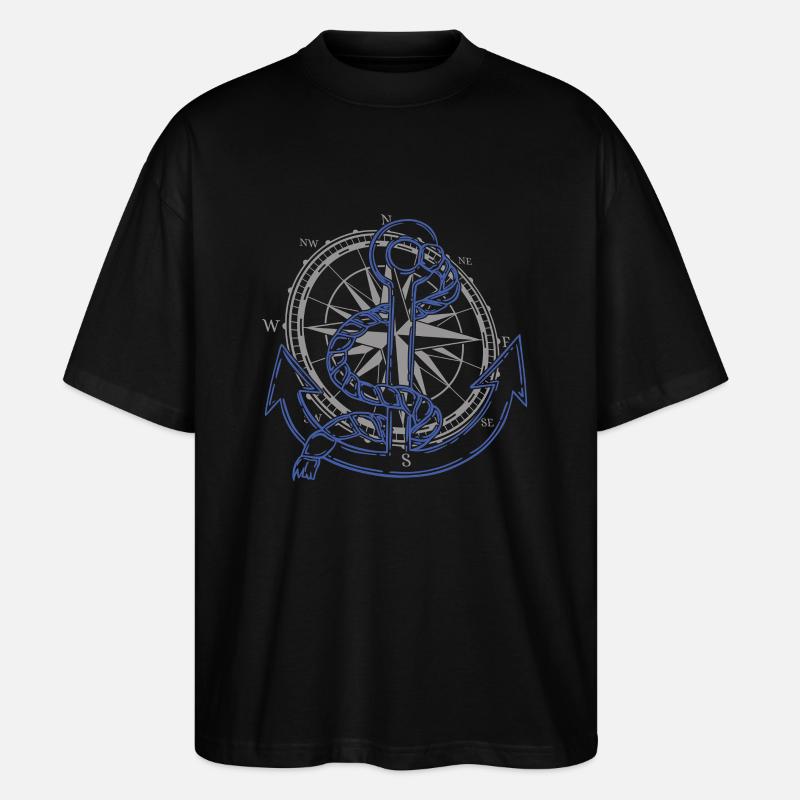 2 Capitaine Sailor Windrose - T-shirt bio Blaster 2.0 coupe oversize Stanley/Stella Unisexe - noir