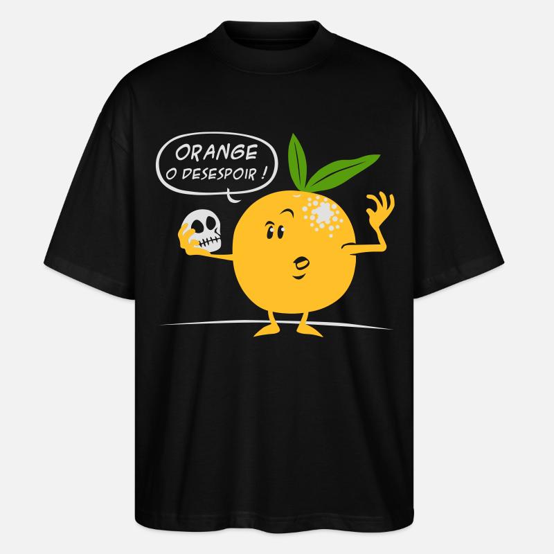 Orange o Verzweiflung - Stanley/Stella Oversized Unisex Bio T-Shirt Blaster 2.0 - Schwarz