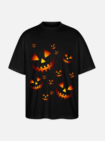 Kürbissen - Stanley/Stella Oversized Unisex Bio T-Shirt Blaster 2.0 - Schwarz