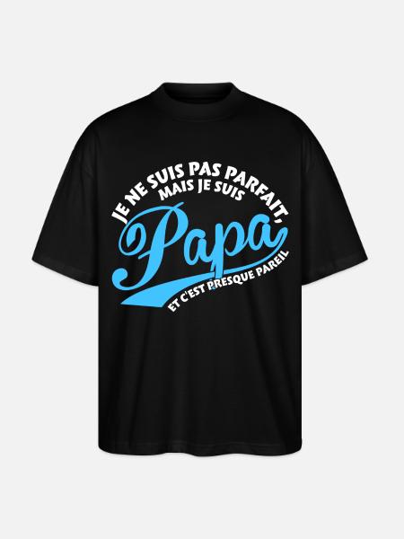 Parfait Papa - T-shirt bio Blaster 2.0 coupe oversize Stanley/Stella Unisexe - noir