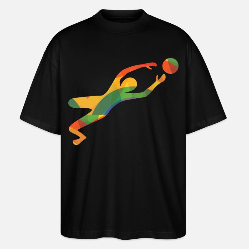 Farbiger Torwart - Stanley/Stella Oversized Unisex Bio T-Shirt Blaster 2.0 - Schwarz