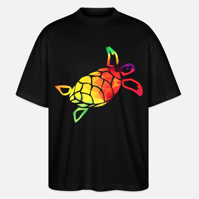 Bunte Schildkröte - Stanley/Stella Oversized Unisex Bio T-Shirt Blaster 2.0 - Schwarz