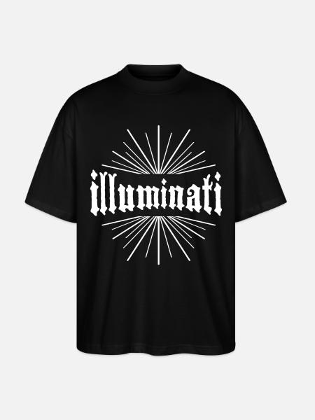 illuminati hemmelige magi køligt krave lys sjov co - Stanley/Stella Oversize Unisex Øko T-shirt Blaster 2.0 - sort