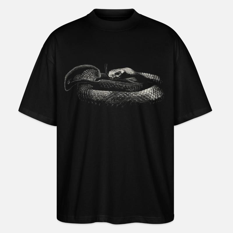 Schlange - Stanley/Stella Oversized Unisex Bio T-Shirt Blaster 2.0 - Schwarz