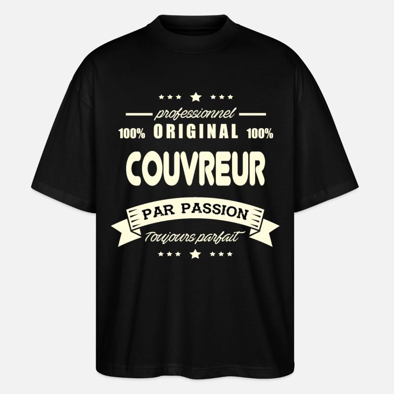 Couvreur Original - T-shirt bio Blaster 2.0 coupe oversize Stanley/Stella Unisexe - noir