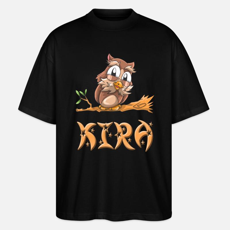 Eule Kira - Stanley/Stella Oversized Unisex Bio T-Shirt Blaster 2.0 - Schwarz