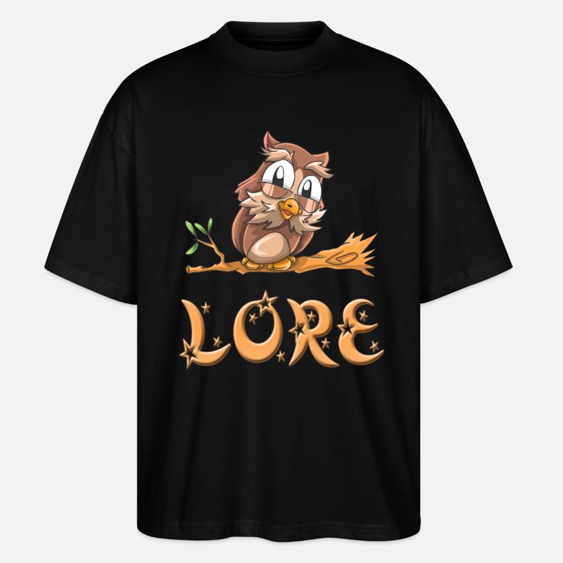 Eule Lore - Stanley/Stella Oversized Unisex Bio T-Shirt Blaster 2.0 - Schwarz