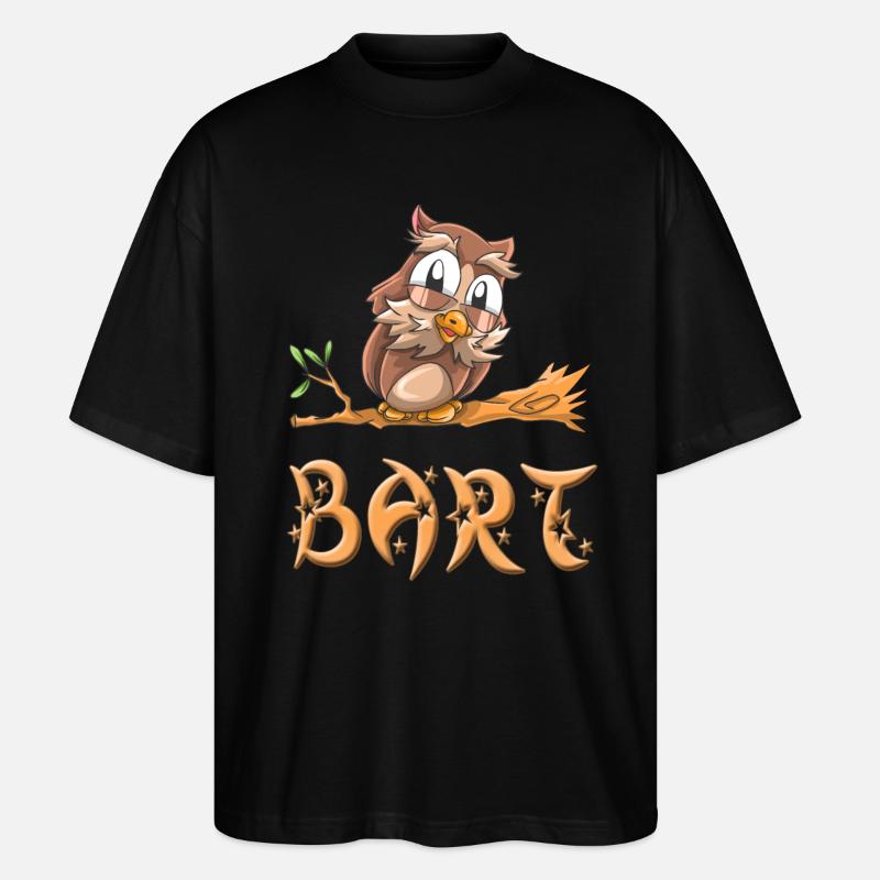 Eule Bart - Stanley/Stella Oversized Unisex Bio T-Shirt Blaster 2.0 - Schwarz