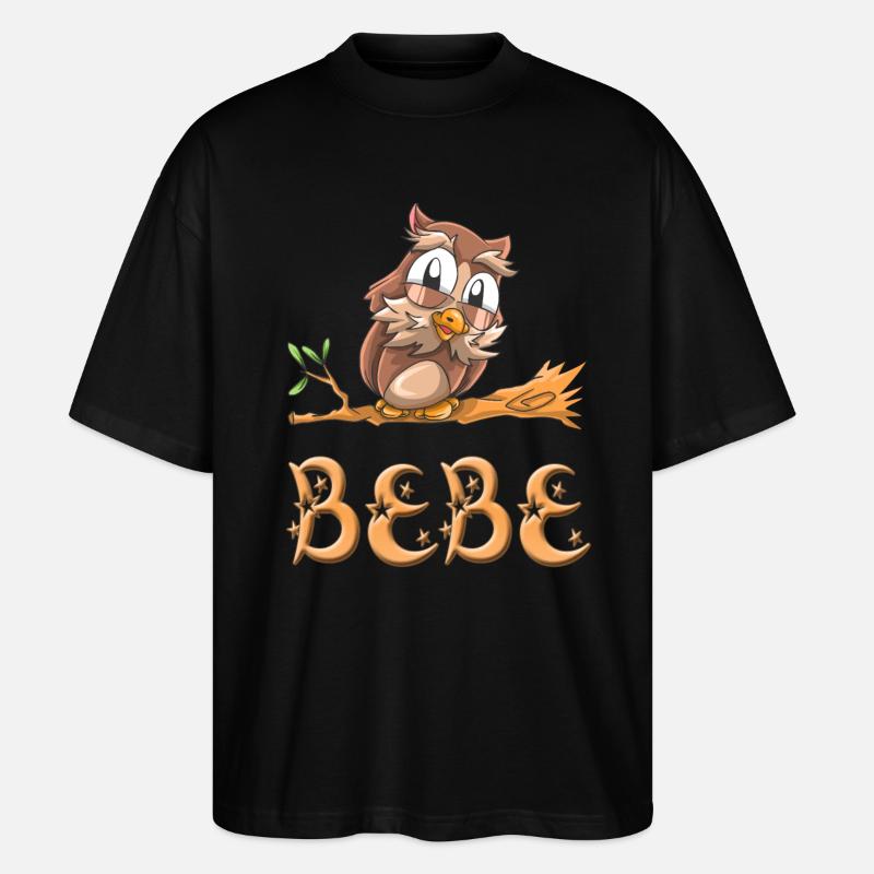 Eule Bebe - Stanley/Stella Oversized Unisex Bio T-Shirt Blaster 2.0 - Schwarz