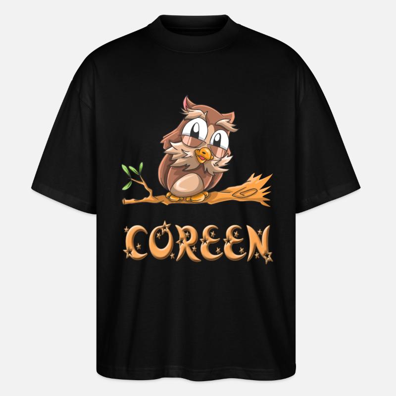 Eule Coreen - Stanley/Stella Oversized Unisex Bio T-Shirt Blaster 2.0 - Schwarz
