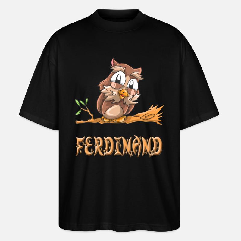 Owl Ferdinand - Stanley/Stella Oversized Unisex Organic T-shirt Blaster 2.0 - black