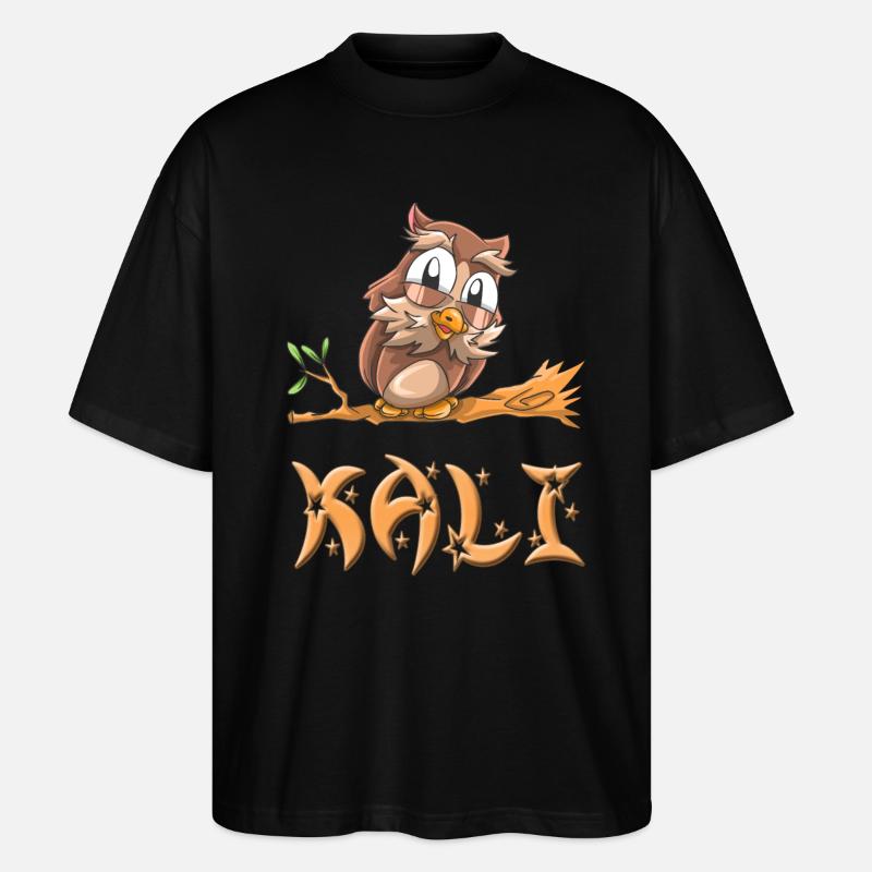 Eule Kali - Stanley/Stella Oversized Unisex Bio T-Shirt Blaster 2.0 - Schwarz