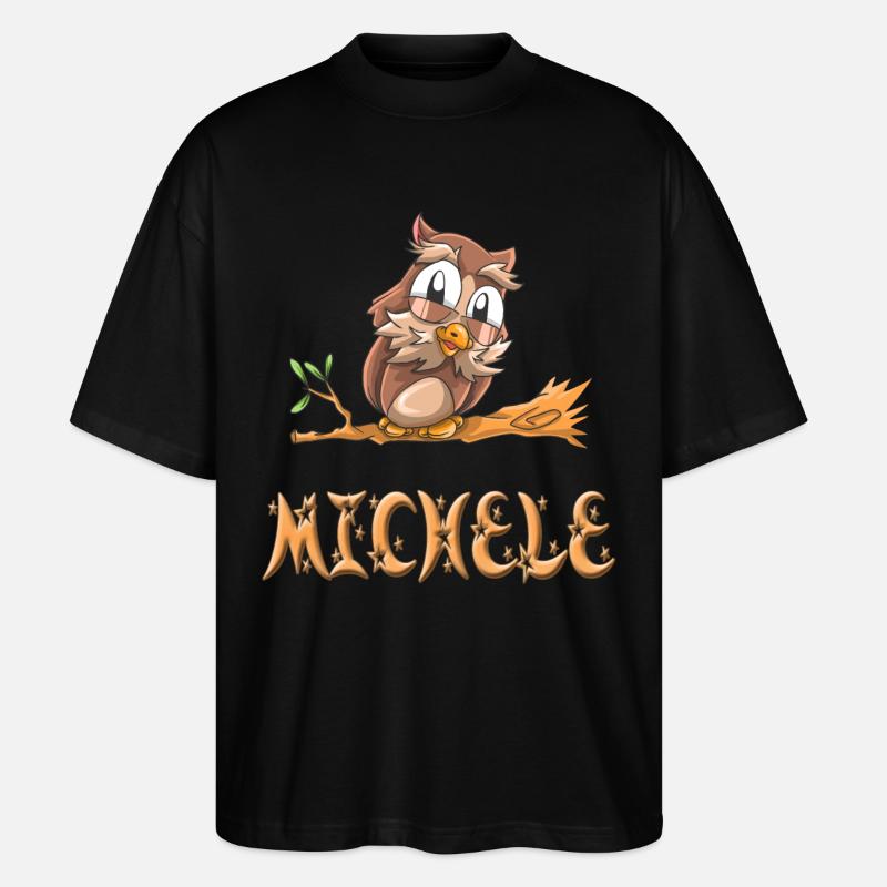 Eule Michele - Stanley/Stella Oversized Unisex Bio T-Shirt Blaster 2.0 - Schwarz