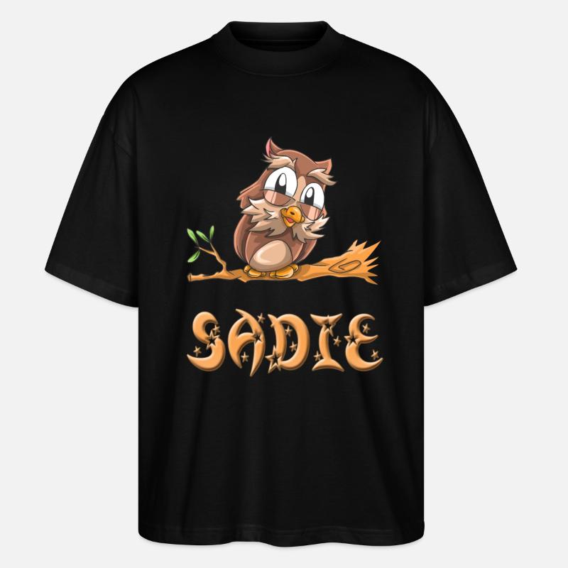Eule Sadie - Stanley/Stella Oversized Unisex Bio T-Shirt Blaster 2.0 - Schwarz