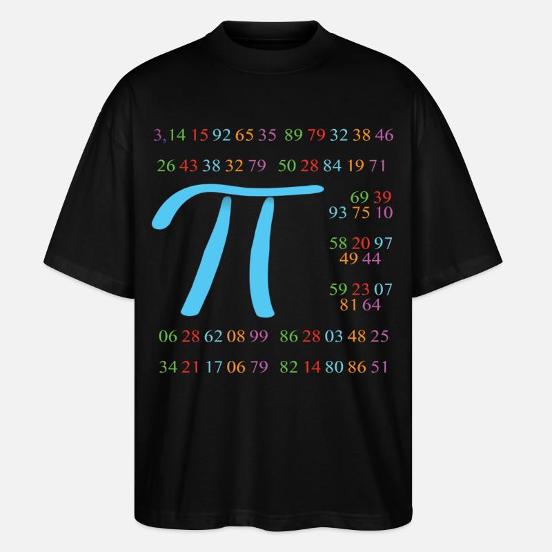 Pi mit 110 Nachkommastellen - Stanley/Stella Oversized Unisex Bio T-Shirt Blaster 2.0 - Schwarz