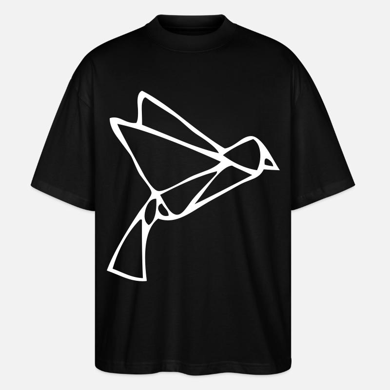 Origami Schwalbe - Stanley/Stella Oversized Unisex Bio T-Shirt Blaster 2.0 - Schwarz