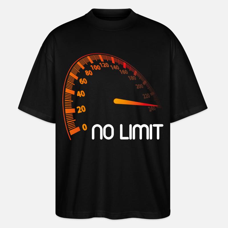 Compteur de vitesse - No Limit - T-shirt bio Blaster 2.0 coupe oversize Stanley/Stella Unisexe - noir