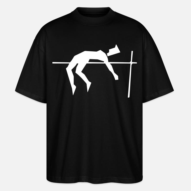 Saut en hauteur - design - T-shirt bio Blaster 2.0 coupe oversize Stanley/Stella Unisexe - noir
