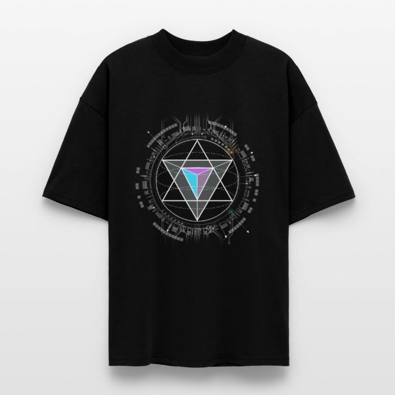 nerd cpu pyramid illuminati game wow hacker code Stanley/Stella Oversized Unisex Organic T-shirt Blaster 2.0