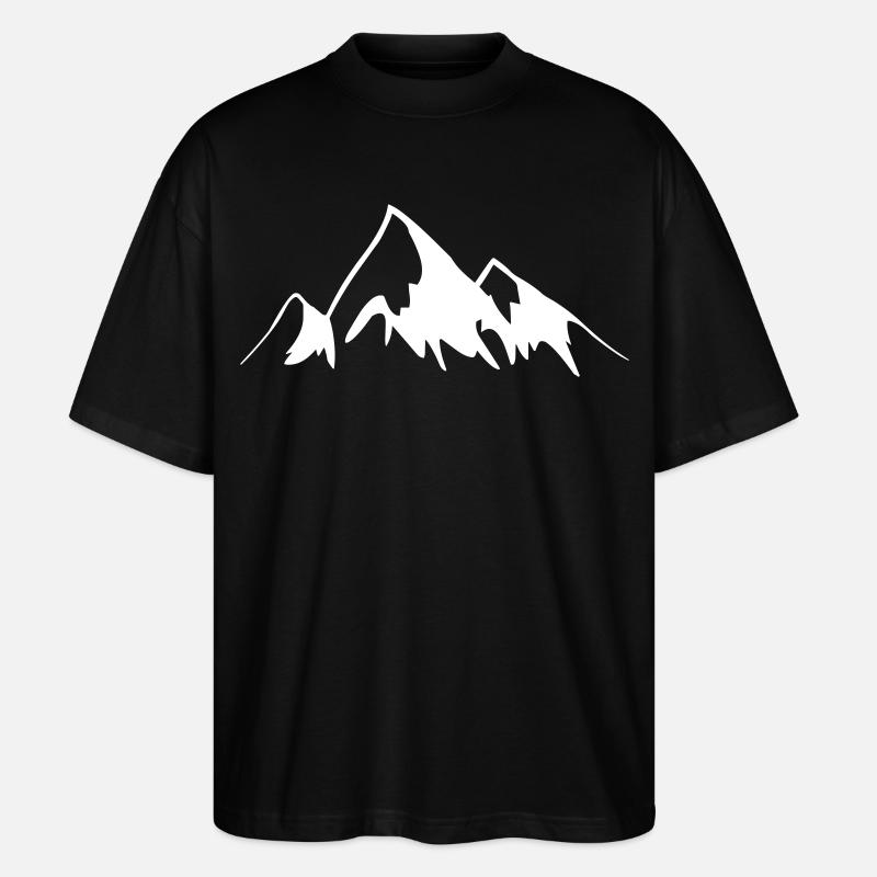 Berge - Gipfel - Stanley/Stella Oversized Unisex Bio T-Shirt Blaster 2.0 - Schwarz