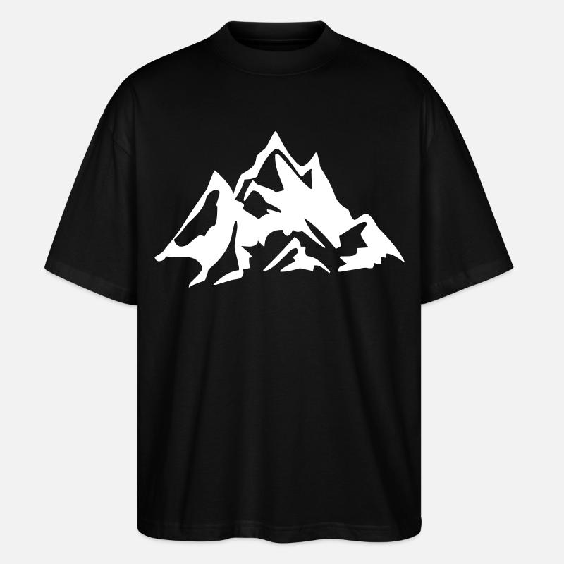 Berge - Gebirge - Stanley/Stella Oversized Unisex Bio T-Shirt Blaster 2.0 - Schwarz