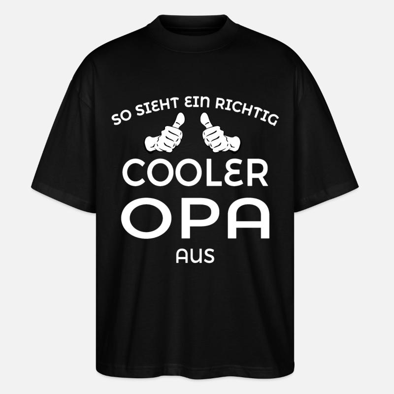 Cooler Opa - Stanley/Stella Oversized Unisex Bio T-Shirt Blaster 2.0 - Schwarz