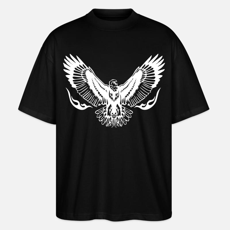 Adlerschwingen - Stanley/Stella Oversized Unisex Bio T-Shirt Blaster 2.0 - Schwarz