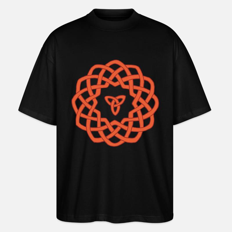 Keltische Blume - Stanley/Stella Oversized Unisex Bio T-Shirt Blaster 2.0 - Schwarz