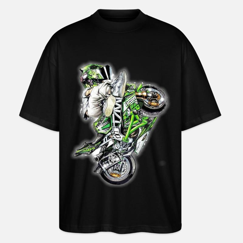 Stunt Biker - Stanley/Stella Oversized Unisex Bio T-Shirt Blaster 2.0 - Schwarz