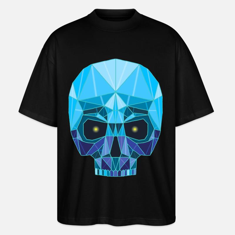 Totenkopf Saphir - Stanley/Stella Oversized Unisex Bio T-Shirt Blaster 2.0 - Schwarz