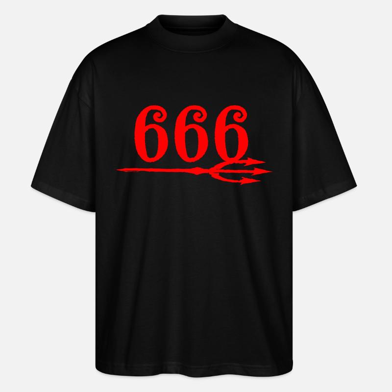 666 Devils Trident - Stanley/Stella Oversized Unisex Organic T-shirt Blaster 2.0 - black