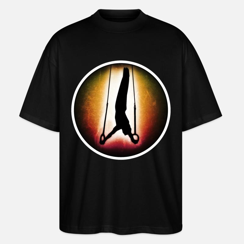 Turnen - Ringe - Stanley/Stella Oversized Unisex Bio T-Shirt Blaster 2.0 - Schwarz