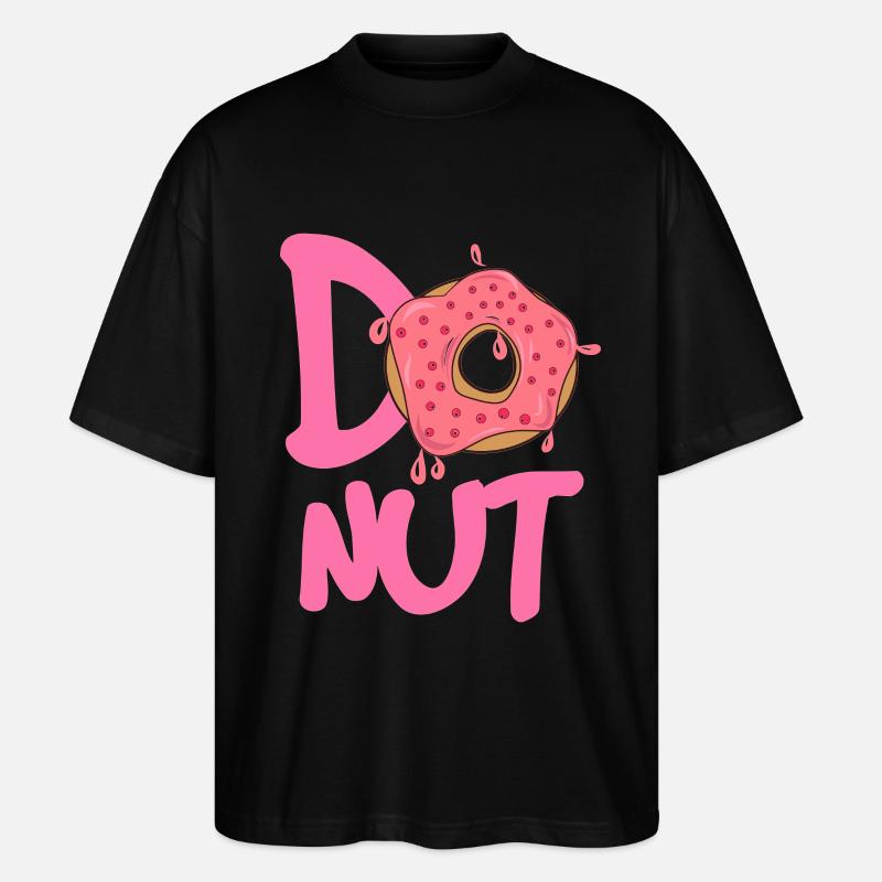 Donut Logo Pink Glanz - Stanley/Stella Oversized Unisex Bio T-Shirt Blaster 2.0 - Schwarz