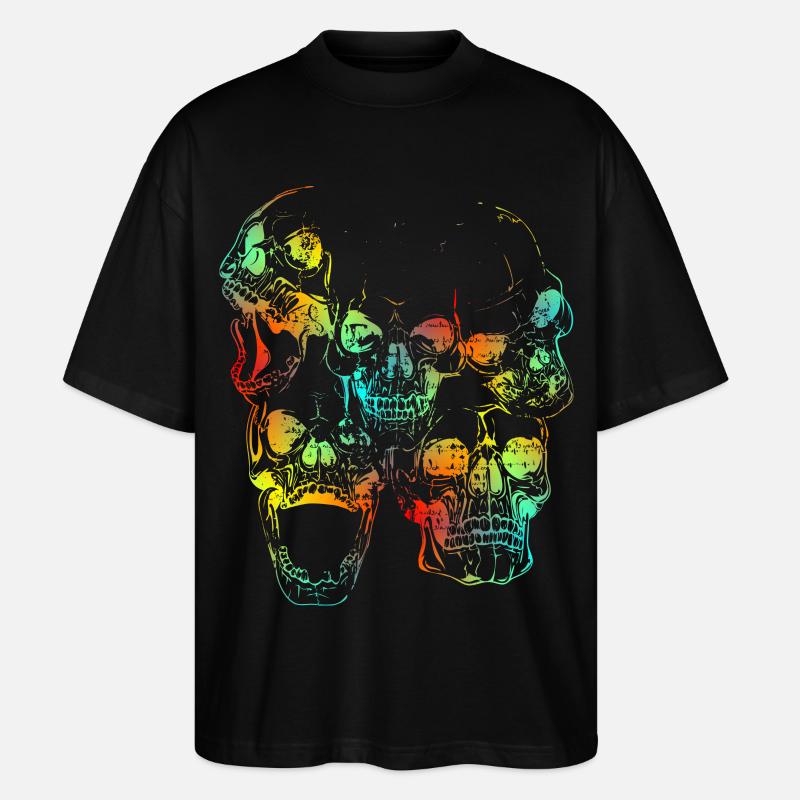 Skulls - Stanley/Stella Oversized Unisex Bio T-Shirt Blaster 2.0 - Schwarz