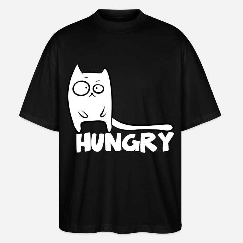 Chats affamés de chat drôle - T-shirt bio Blaster 2.0 coupe oversize Stanley/Stella Unisexe - noir