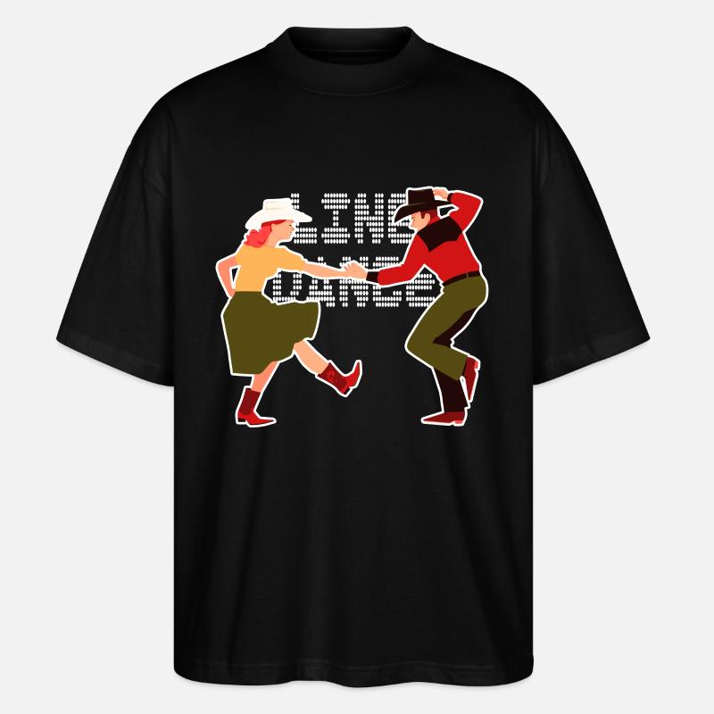 Line Dance - Stanley/Stella Oversized Unisex Bio T-Shirt Blaster 2.0 - Schwarz