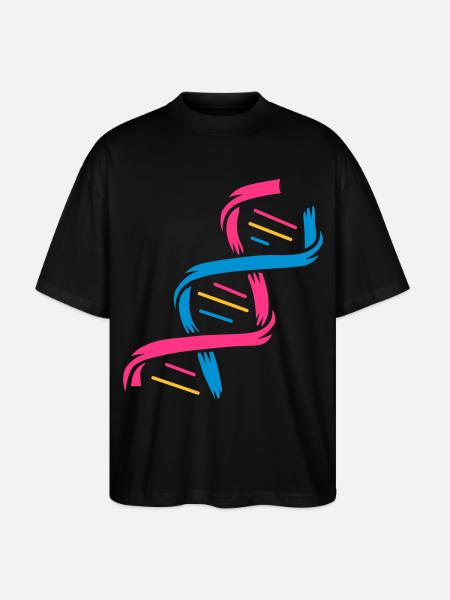 La structure d'une molécule d'ADN - T-shirt bio Blaster 2.0 coupe oversize Stanley/Stella Unisexe - noir