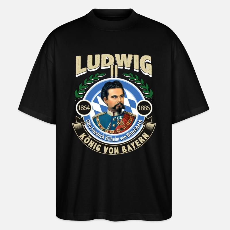 KÖNIG LUDWIG VON BAYERN - Stanley/Stella Oversized Unisex Bio T-Shirt Blaster 2.0 - Schwarz