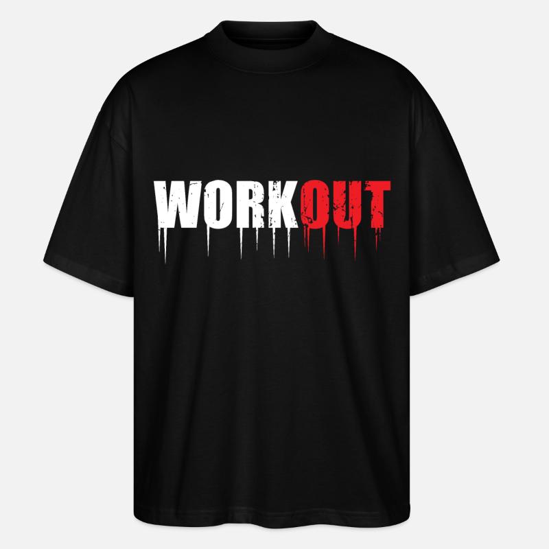 Workout - Stanley/Stella Oversized Unisex Bio T-Shirt Blaster 2.0 - Schwarz