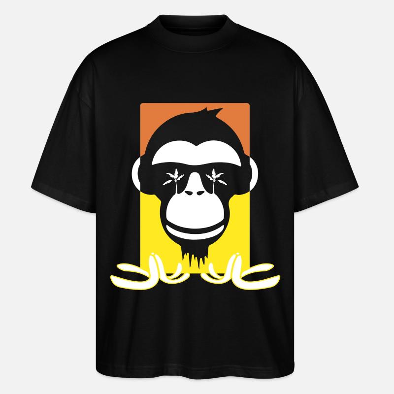Lustiger Affe - Stanley/Stella Oversized Unisex Bio T-Shirt Blaster 2.0 - Schwarz